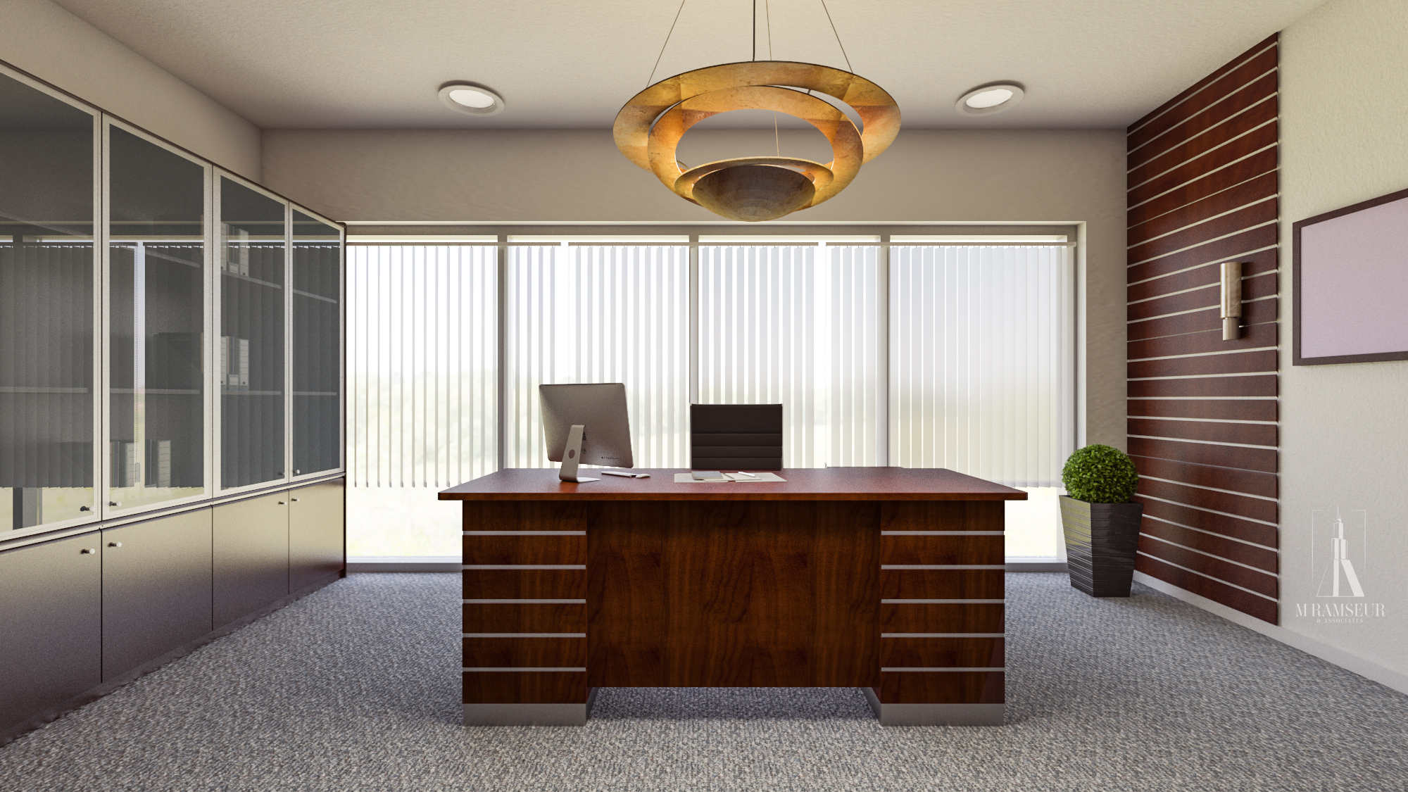 SCHEMATIC DESIGN LAW OFFICE CONCEPT OFFICE 2 RENDERING